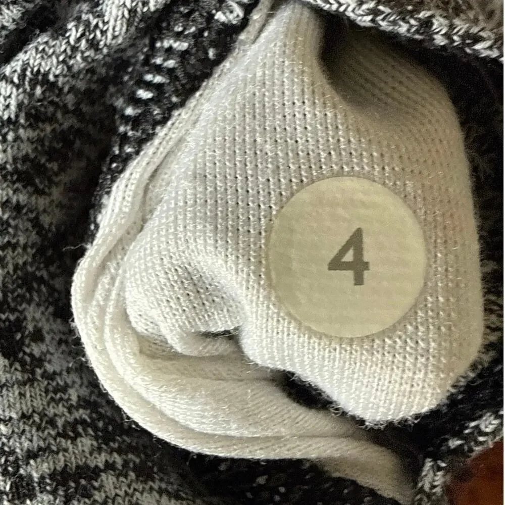 Lululemon Wunder Under Pant Hi-Rise Luon Spray Jacquard White Black Sz 4 Long